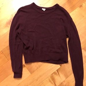 maroon garage sweater
